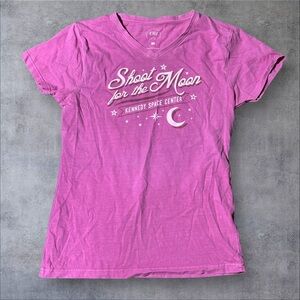 Women's Pink Kennedy Space Center Graphic Tee Size 2XL